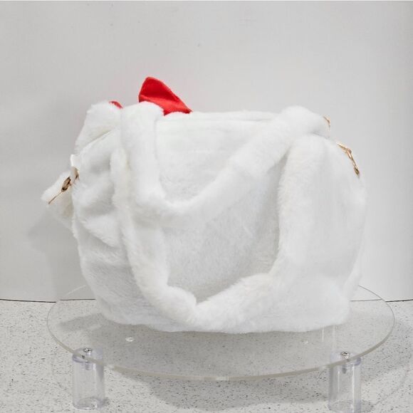Hello Kitty, fluffy purse. Has handles and a strap. New - Picture 3 of 4